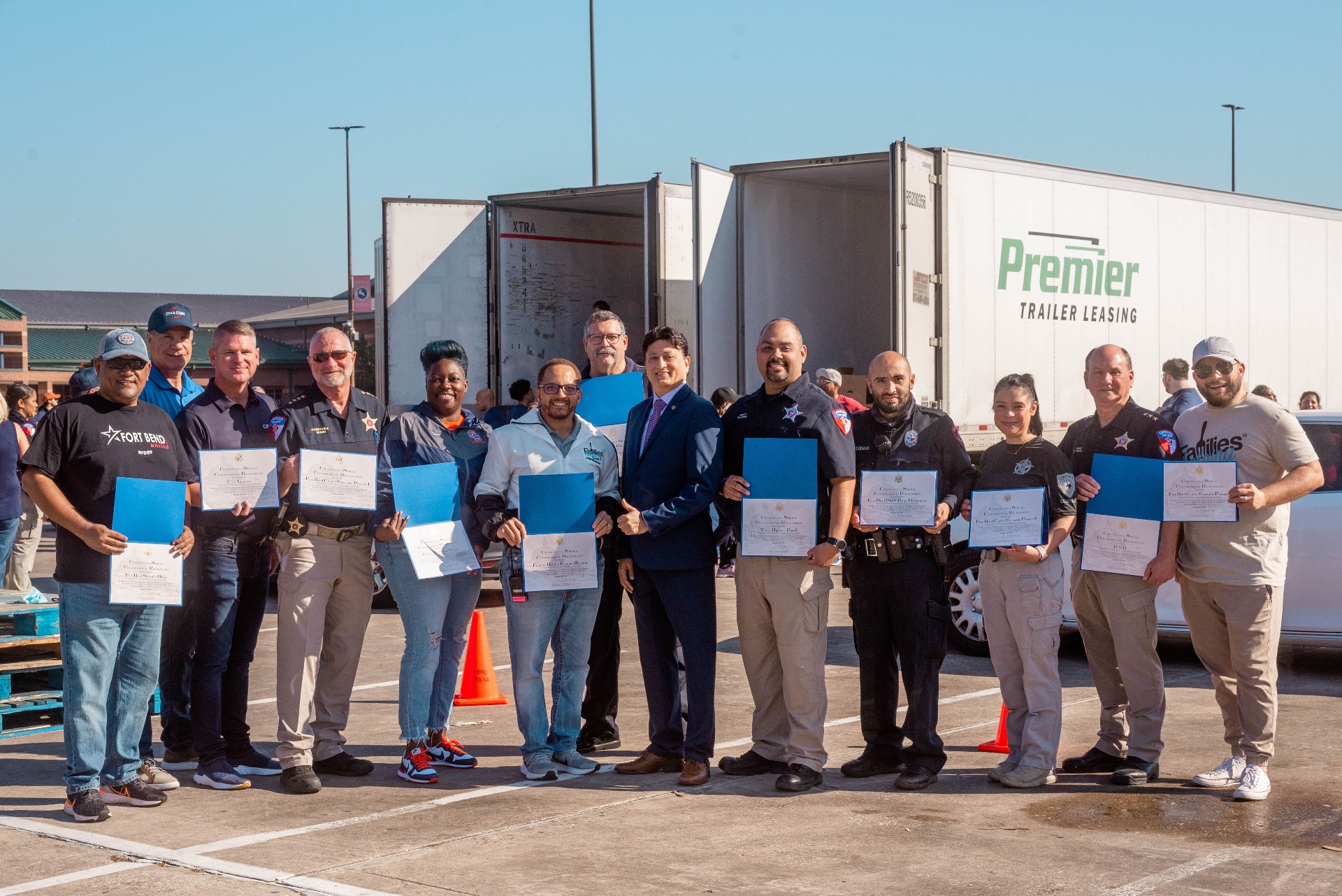 Community recognition ceremony with certificates